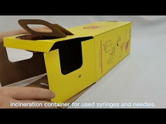Hard Board Safety Box Incineration Container For Hospital