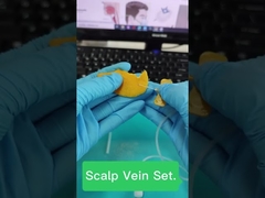 Non Toxic Scalp Vein Set Sterile With Transparent Exetension Tube