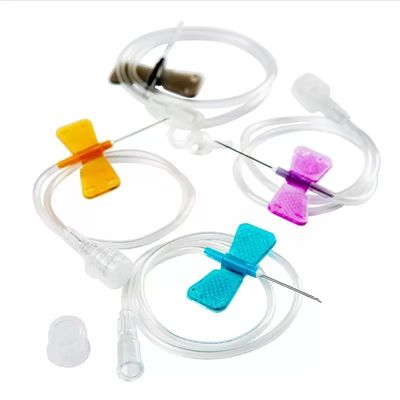 Mua 18-27G EO kim bướm vô trùng đa màu có mã dùng một lần thiết lập tĩnh mạch da đầu y tế để truyền và lấy máu sản xuất trực tuyến