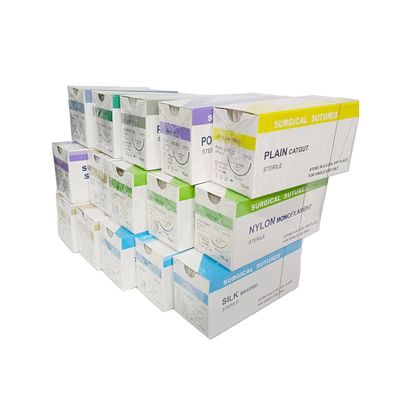 Giá tốt Nhơ phẫu thuật vô trùng nylon Nhơ monofilament nylon với kim Nylon lụa Chromic Catgut trực tuyến
