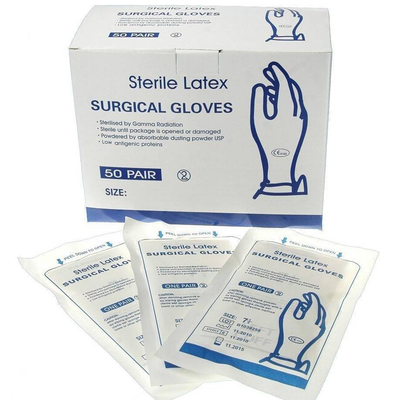 Mua Găng tay dùng một lần Găng tay khám phẫu thuật 7.5 Găng tay Latex vô trùng Không có bột cấp y tế để tăng cường bảo vệ sản xuất trực tuyến