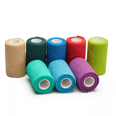 Mua Chất tiêu dùng thú y Vải không dệt Dây băng tự dán đàn hồi Vet Wrap Latex miễn phí để bảo vệ đua ngựa Màu da Dây băng gắn kết thể thao sản xuất trực tuyến
