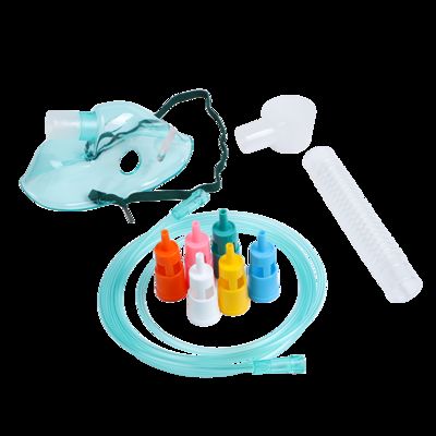 Mua Mặt nạ oxy Venturi điều chỉnh y tế với 6 bộ pha loãng mã hóa màu sắc và ống mềm chống cong để kiểm soát FiO2 chính xác sản xuất trực tuyến