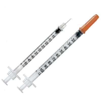 Mua Tiêm insulin 1 ml với kim cố định và bao bì vô trùng cho tiêm y tế chính xác sản xuất trực tuyến