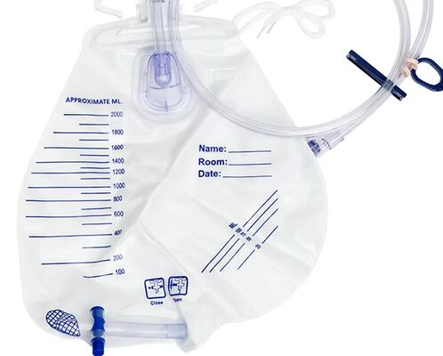 Mua Thùng thoát nước tiểu PVC loại y tế vô trùng với dung lượng 2000ml và van T đầu ra dưới để thoát nước dễ dàng sản xuất trực tuyến