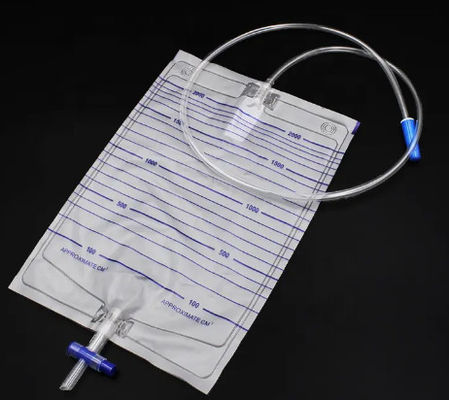 Giá tốt Giá nhà máy 2000ml PVC túi thoát nước tiểu y tế với loại van T-Anti-Reflux Valve trực tuyến