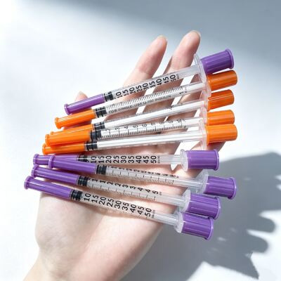 Giá tốt Bơm insulin dùng một lần 0,5cc 1cc Etral Y tế Bơm insulin tường mỏng với màu sắc tùy chỉnh Trực tuyến