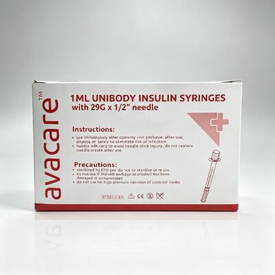 Giá tốt AVACARE Tiêm insulin 0,5cc 1cc tường thông thường với mũ màu cam Tiêm insulin dùng một lần Trực tuyến